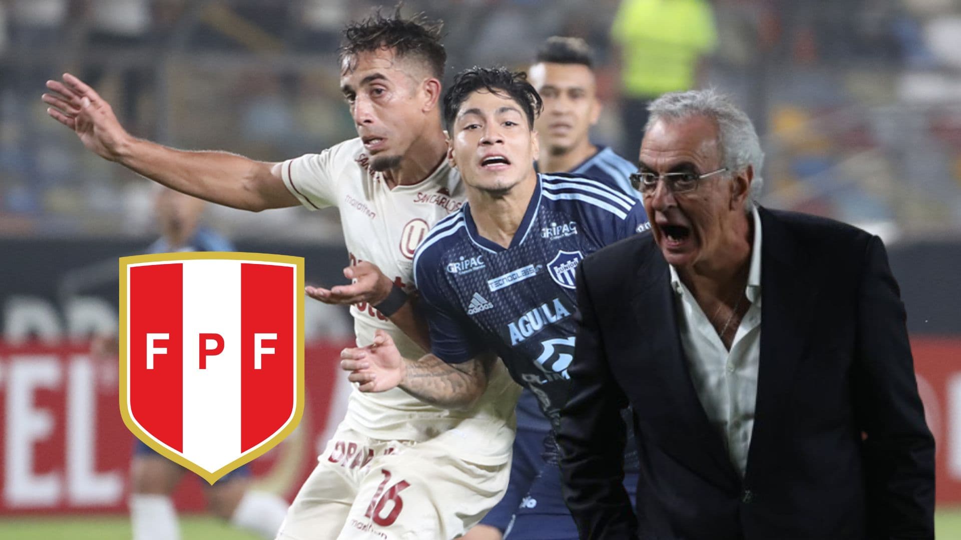 Jorge Fossati delante de una jugada del duelo entre Universitario vs Junior