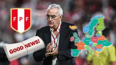 Jorge Fossati en la zona técnica en un partido de la Selección Peruana