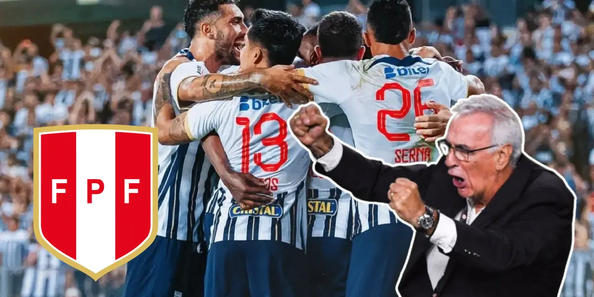 Jorge Fossati feliz y Alianza Lima celebrando gol