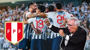 Jorge Fossati feliz y Alianza Lima celebrando gol 