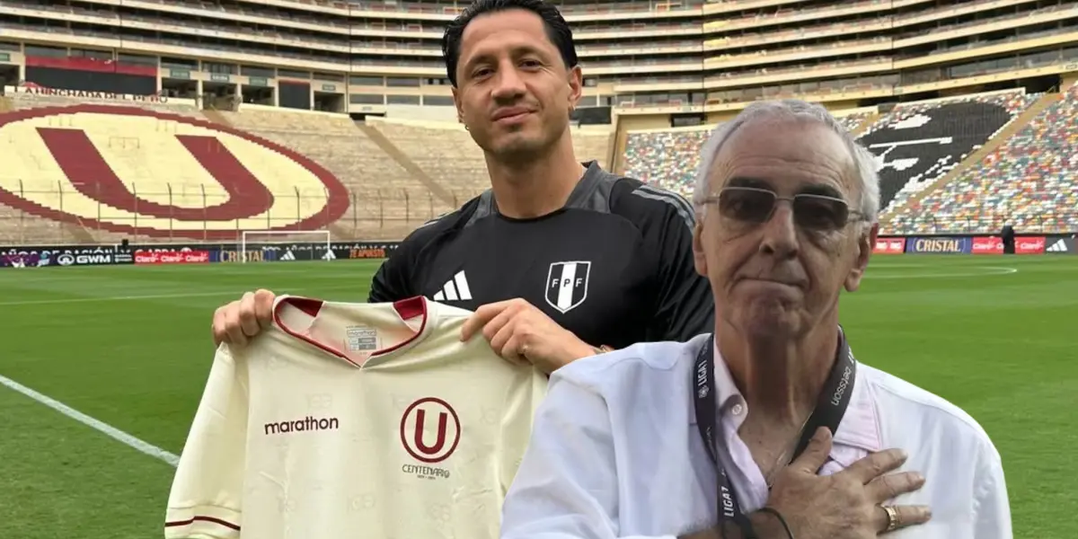 Jorge Fossati - Gianluca Lapadula (Foto: Universitario)
