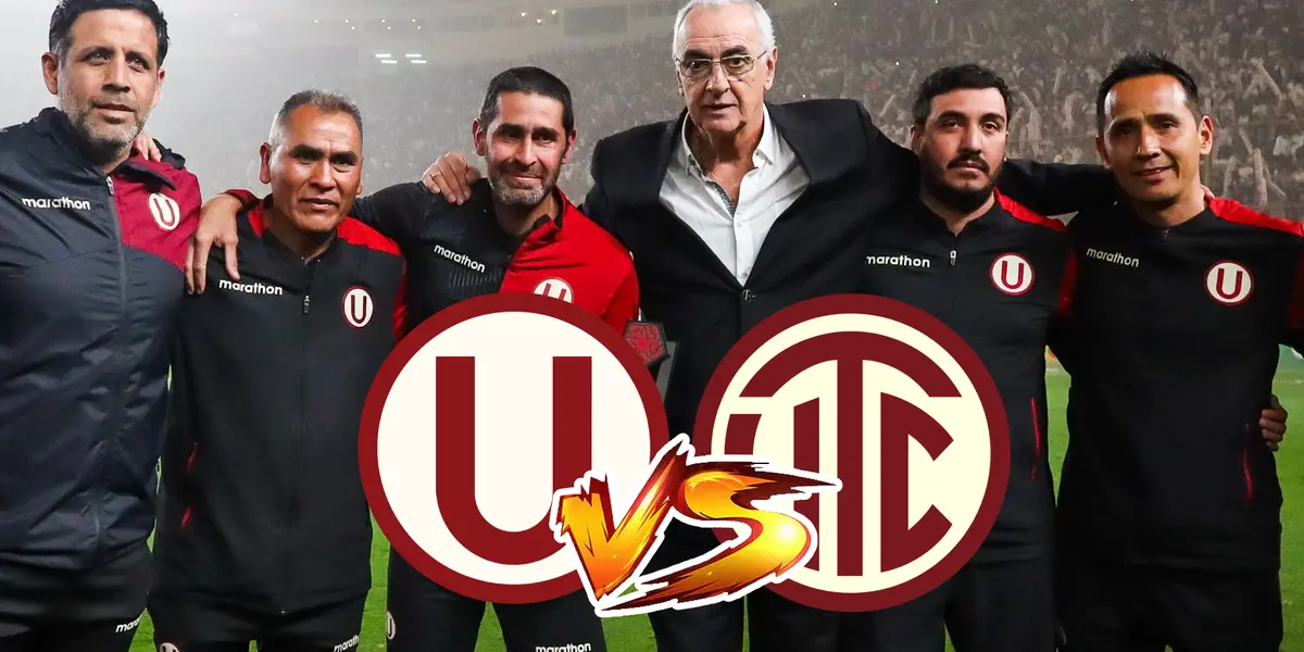 Jorge Fossati junto a su comando técnico (Foto: Universitario de Deportes).