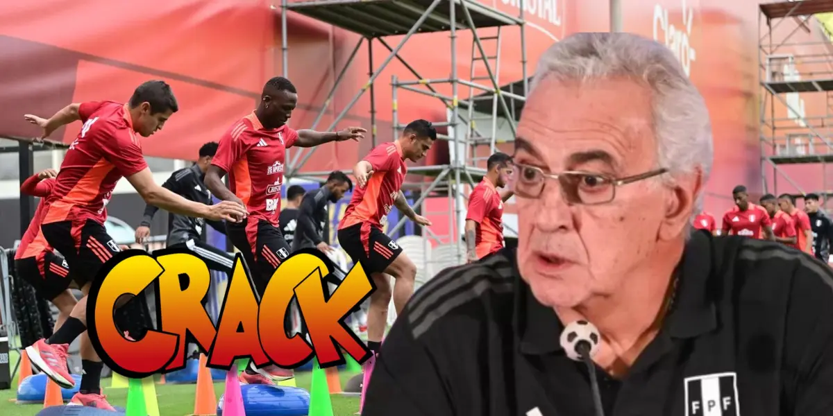 Jorge Fossati mirando uno de los entrenamientos de la Blanquirroja en Videna