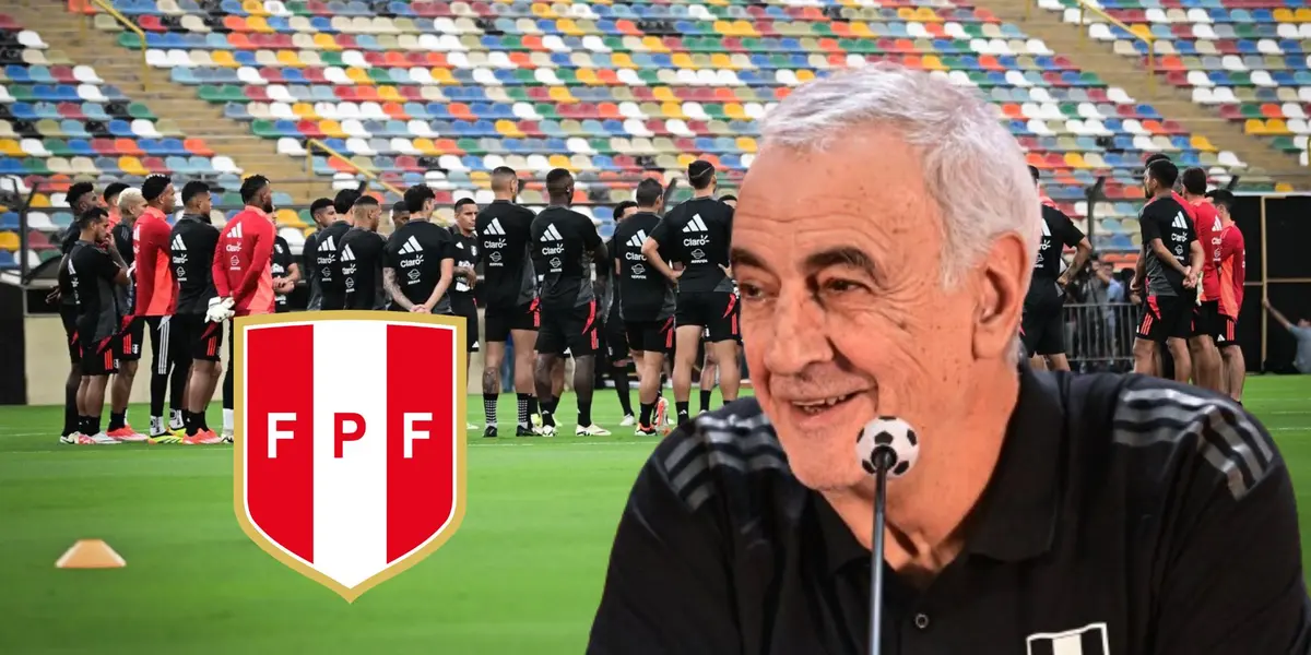 Jorge Fossati mirando uno de los últimos entrenamientos de la Bicolor en el mes de marzo