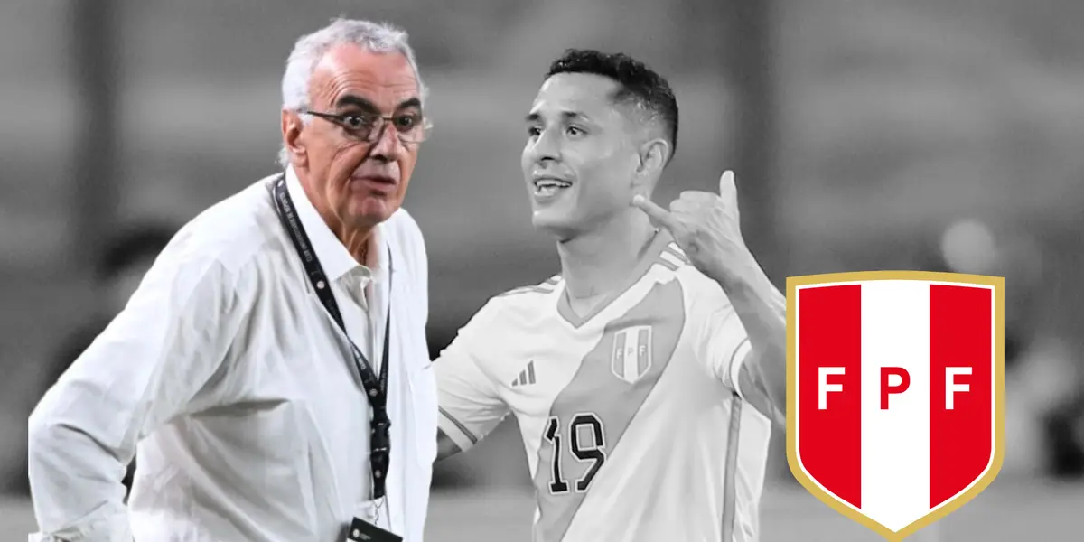 Jorge Fossati molesto y Yoshimar Yotún celebrando gol