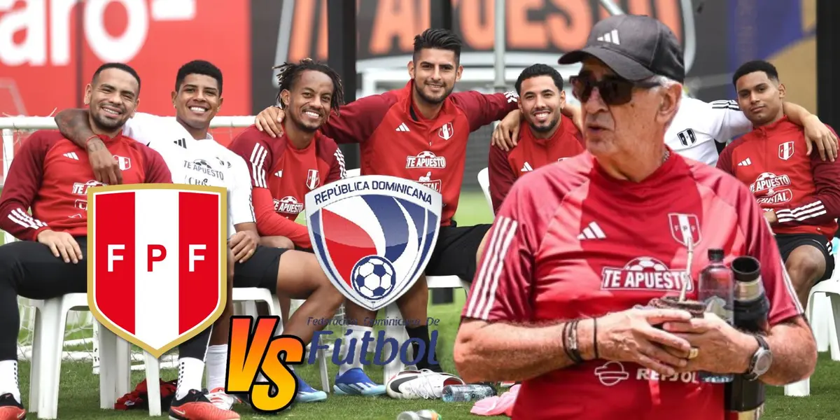 Jorge Fossati observando a los selecciondos en Videna