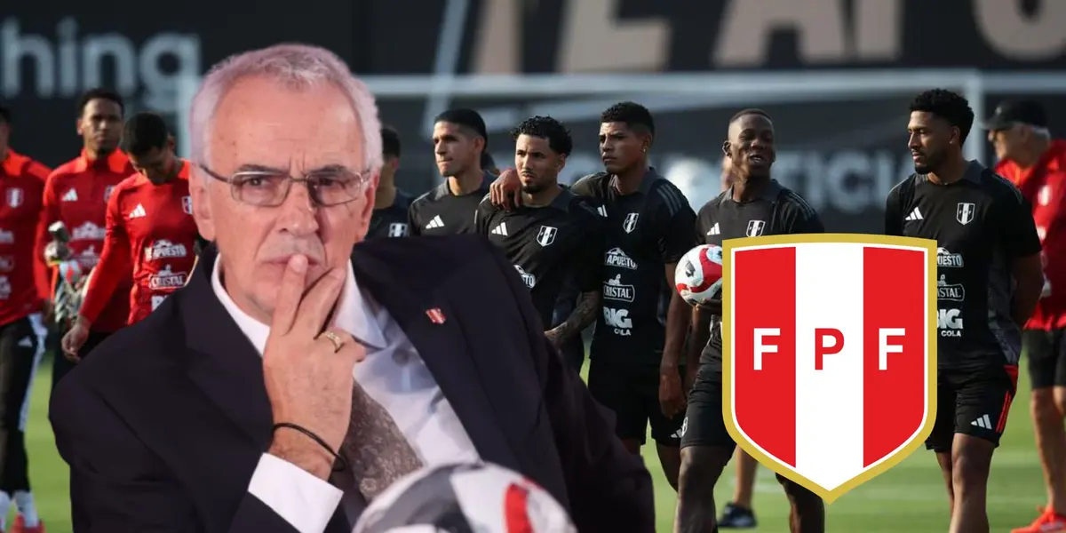 Jorge Fossati observando detenidamente un entrenamiento de la Blanquirroja