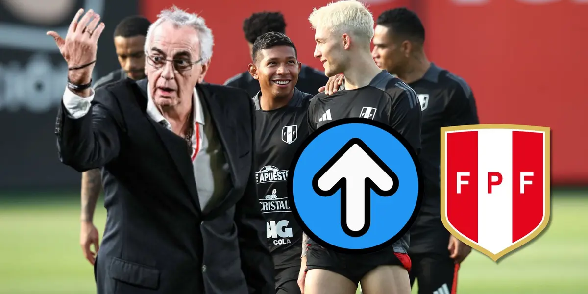 Jorge Fossati observando uno de los entrenamientos de la Bicolor en Videna