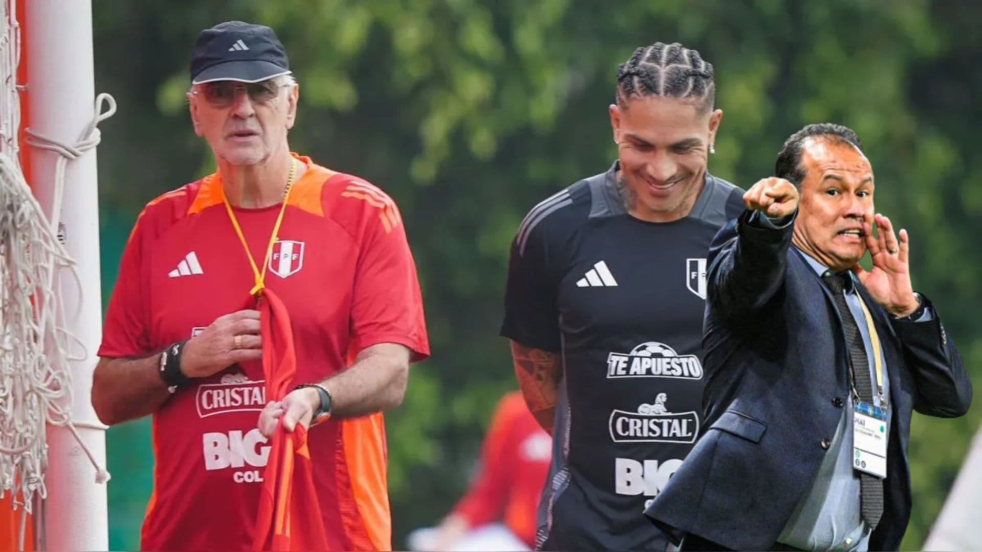 Jorge Fossati - Paolo Guerrero - Juan Reynoso (Foto: RPP)