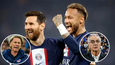 Jorge Fossati - Ricardo Gareca- Neymar - Lionel Messi (Foto: Soy Deportes)