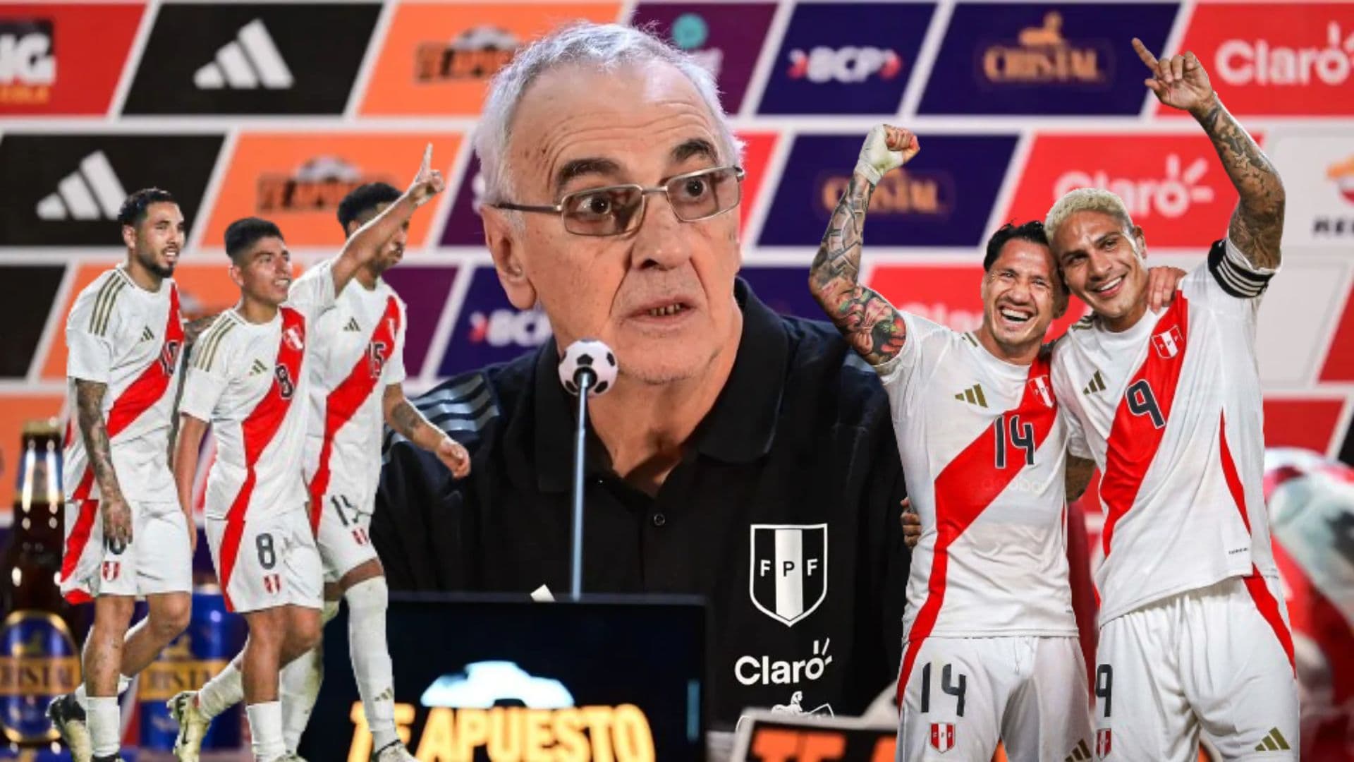 Jorge Fossati viendo a sus seleccionados triunfar en la más reciente fecha FIFA
