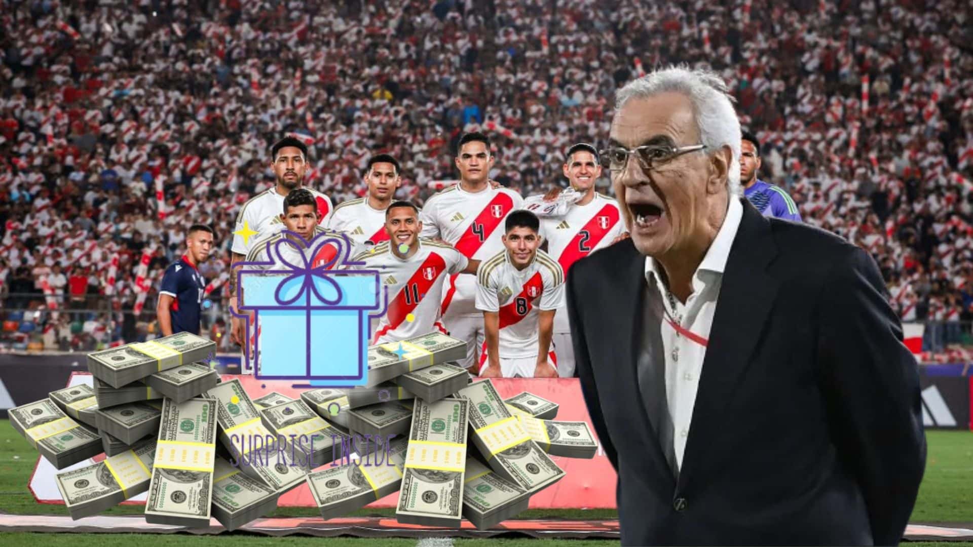 Jorge Fossati viendo al 11 titular de la Bicolor que enfrentó a República Dominicana en marzo