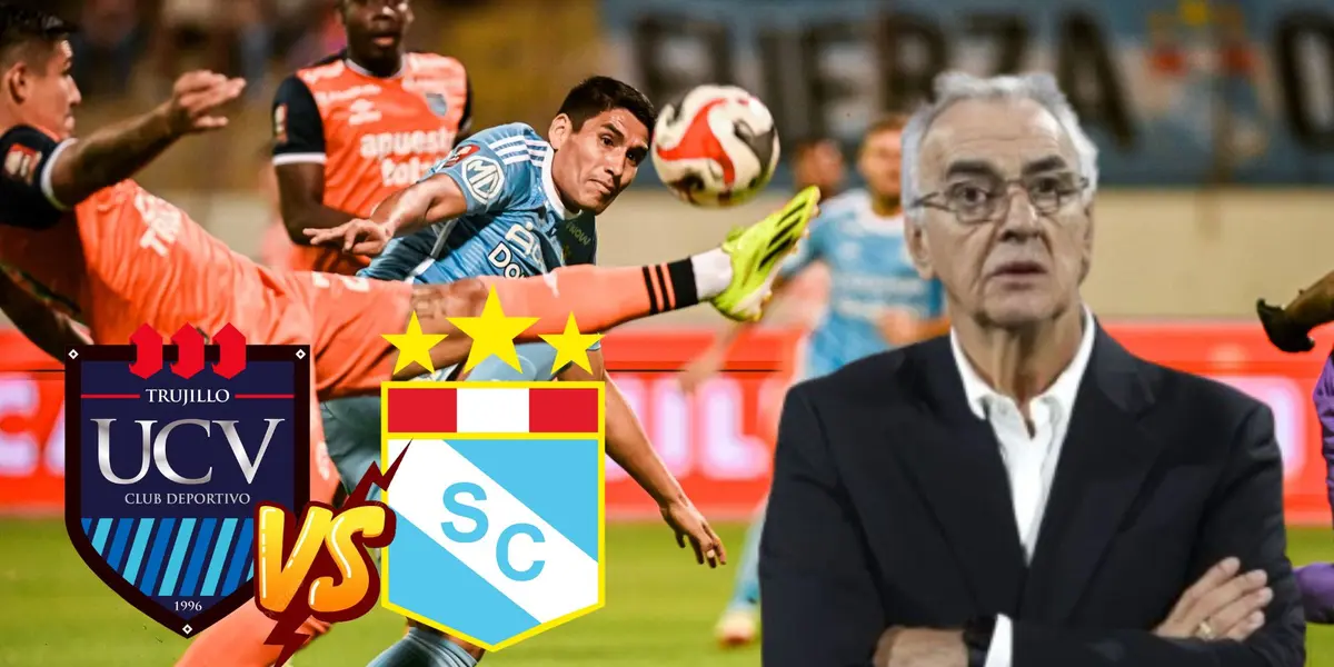 Jorge Fossati viendo detenidamente una acción de juego del UCV vs Sporting Cristal