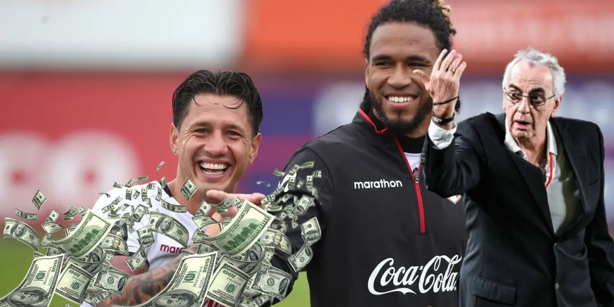 Jorge Fossati viendo en el entrenamiento de la Bicolor a Lapadula y a Gallese