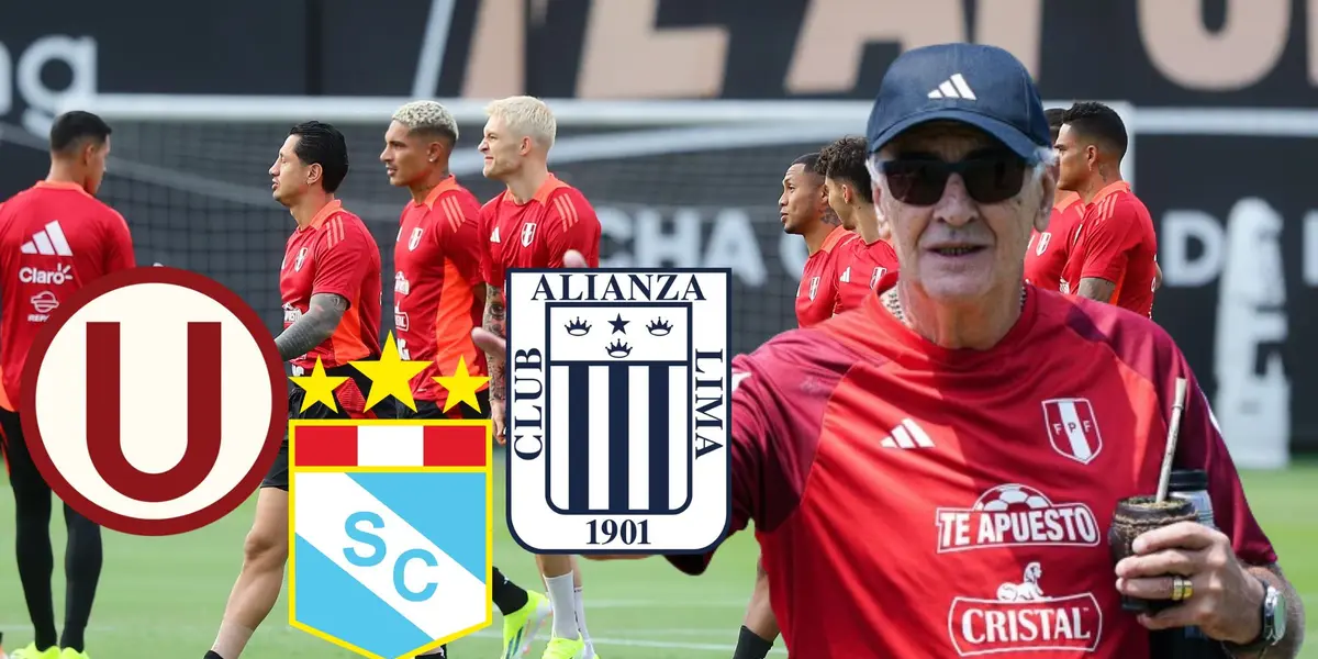 Jorge Fossati viendo los entrenamientos de la Selección Peruana en Videna