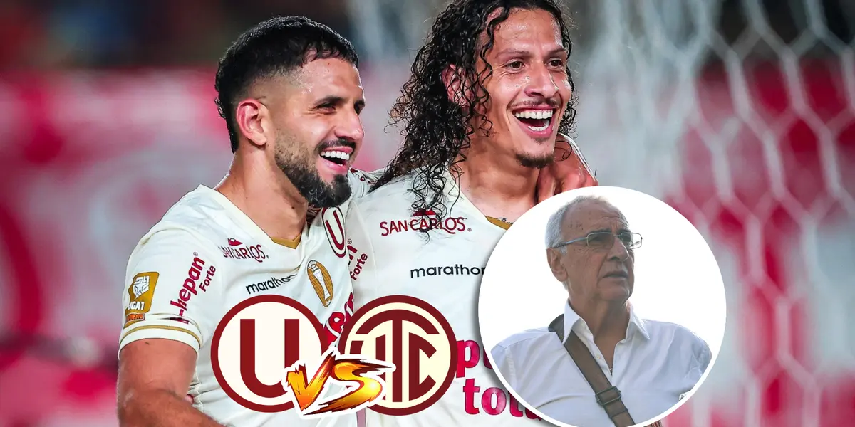 Jorge Fossati, Williams Riveros y Jorge Fossati (Foto: Universitario).