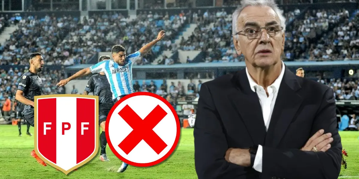 Jorge Fossati y detrás una jugada del fútbol argentino