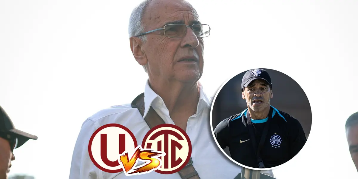 Jorge Fossati y Fabián Bustos (Foto: Universitario y Olimpia).