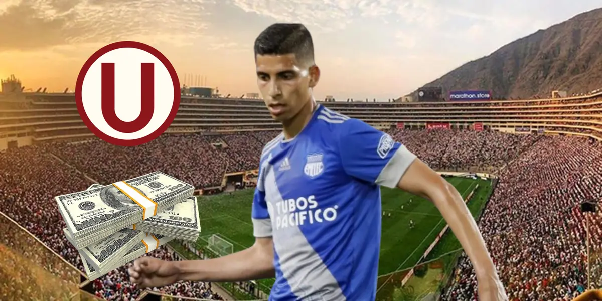 José Cevallos con la camiseta de Emelec.