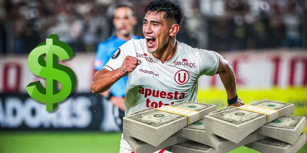 José Rivera celebrando uno de los tantos que marcó frente a Liga de Quito