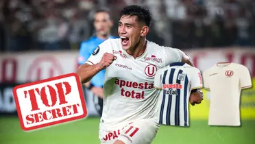 José Rivera festejando uno de sus goles con la camiseta de Universitario de Deportes