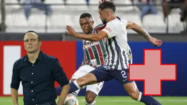 Juan Pablo Freytes peleando el balón ante Fluminense