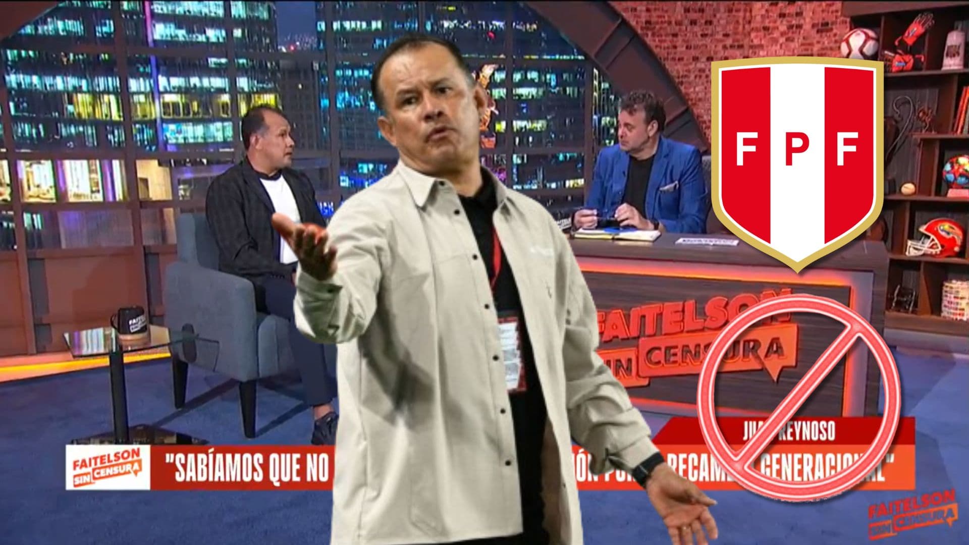 Juan Reynoso en una entrevista con ´TUDN México´ y delante como DT de la Bicolor