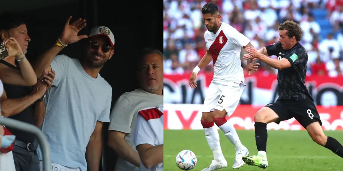 Jugador peruano visitó al “equipo de todos” en el duelo ante los neozelandeses 