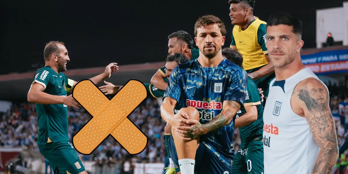 Jugadores de Alianza Lima, además de Gabriel Costa y Adrián Arregui mirando