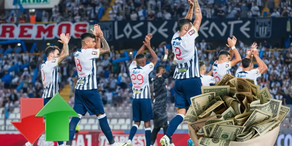 Jugadores de Alianza Lima aplaudiendo en el estadio nacional 