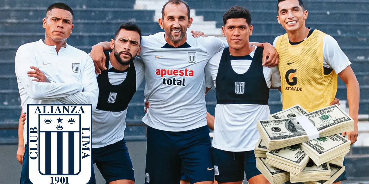 Jugadores de Alianza Lima en el entrenamiento