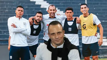 Jugadores de Alianza Lima en el entrenamiento y Alejandro Restrepo feliz