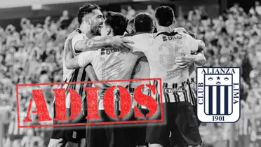 Jugadores de Alianza Lima en un fondo blanco y negro