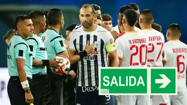 Jugadores de Alianza Lima y Atlético Grau saludándose