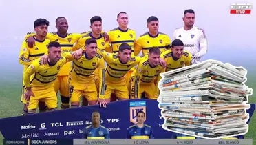 Jugadores de Boca Juniors posando para la foto (Foto: Captura)