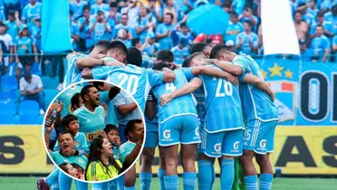 Jugadores de Sporting Cristal abrazados (Foto: Sporting Cristal)