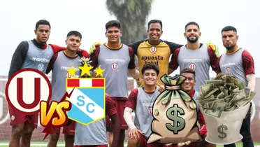 Jugadores de Universitario de Deportes entrenando en Campo Mar