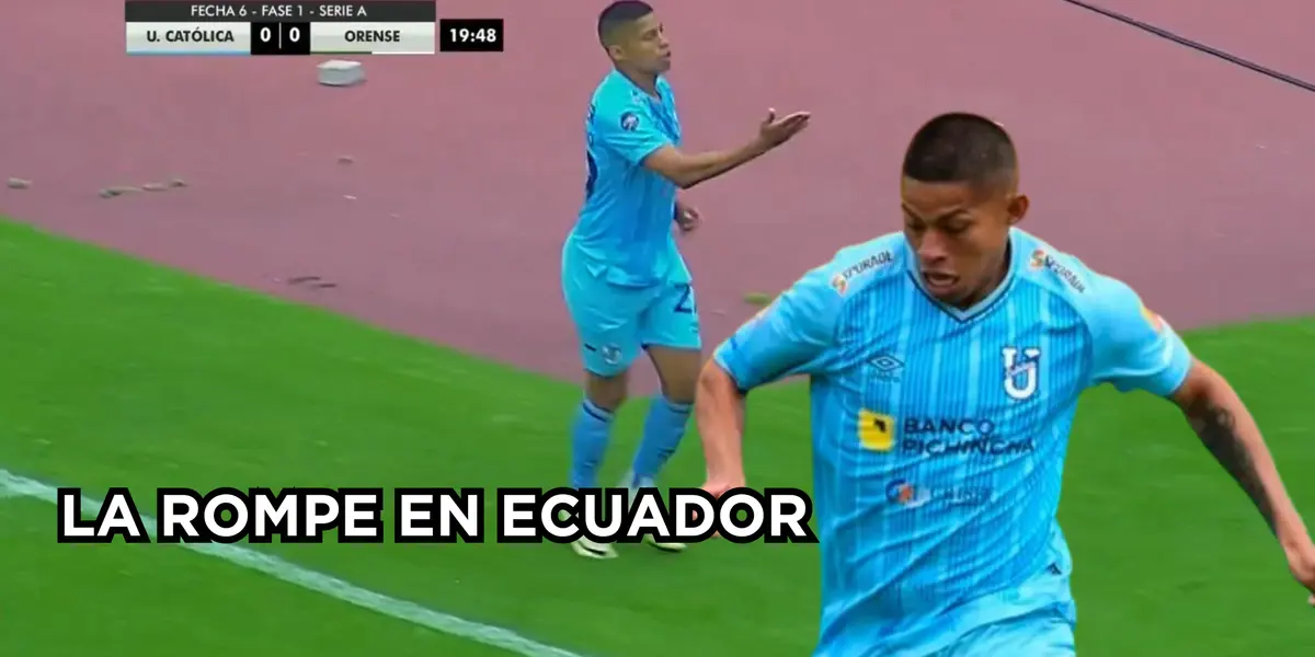 Kevin Quevedo con la camiseta de la Universidad Católica de Ecuador. FOTO: Star Plus