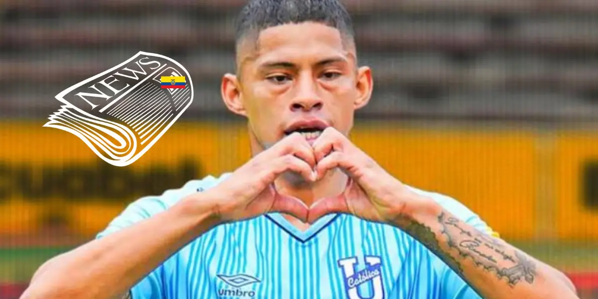 Kevin Quevedo con la camiseta de Universidad Católica de Ecuador