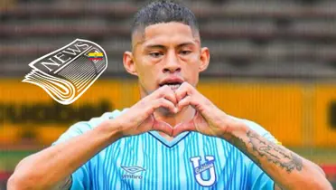 Kevin Quevedo con la camiseta de Universidad Católica de Ecuador