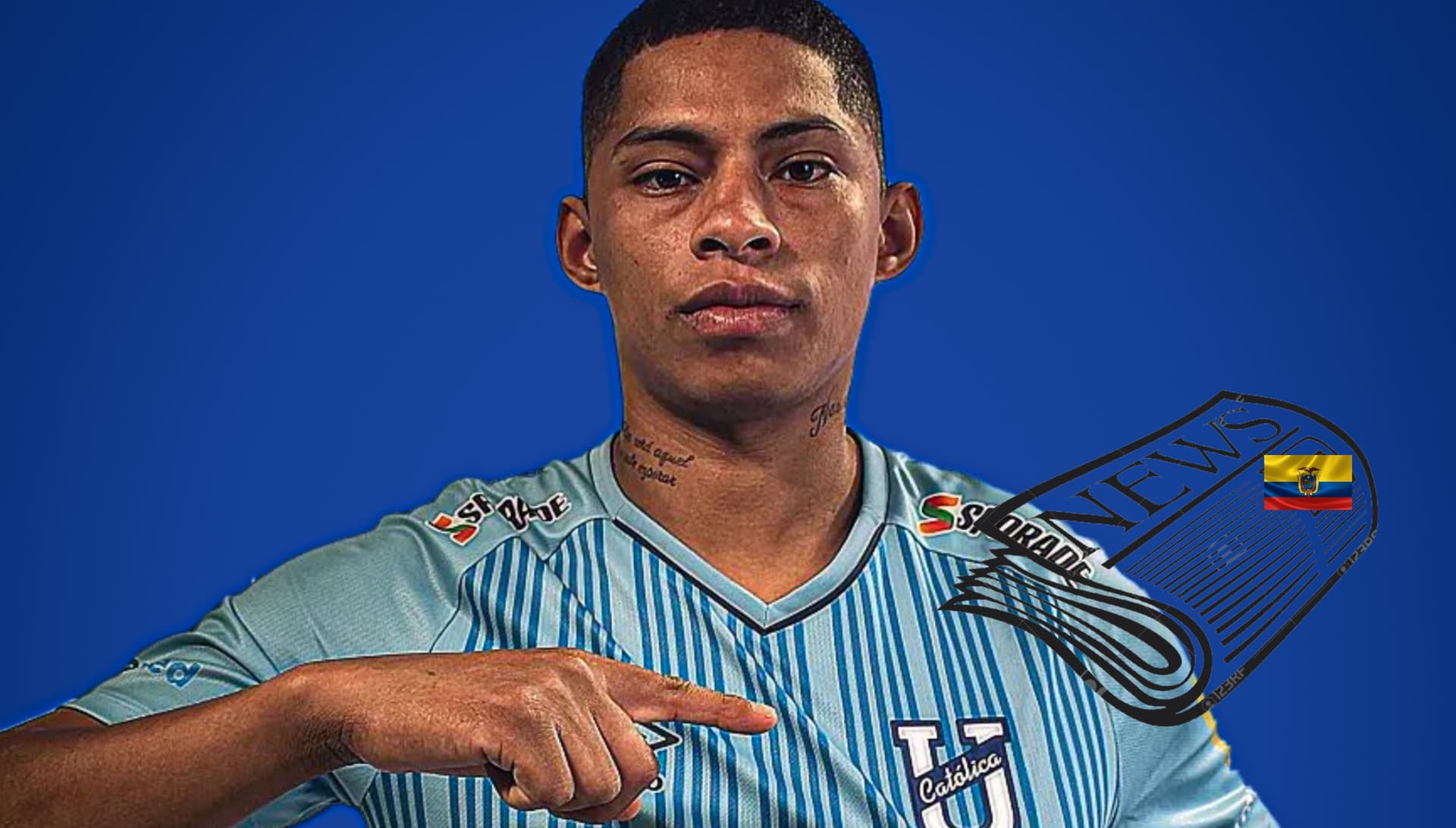 Kevin Quevedo con la camiseta de Universidad Católica de Ecuador. FOTO: 'X'