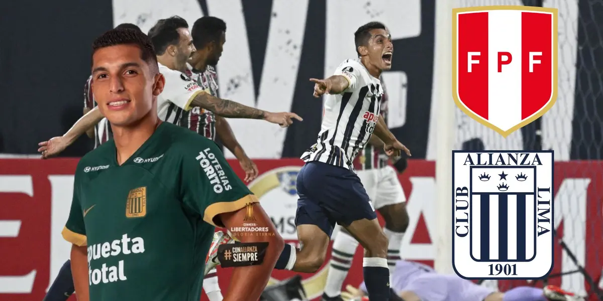 Kevin Serna celebrando el gol que marcó ayer ante Fluminense en Matute