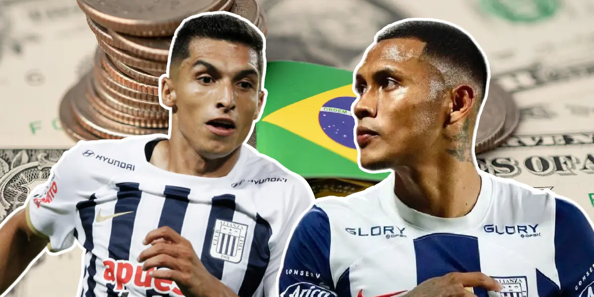 Kevin Serna y Bryan Reyna con camiseta de Alianza Lima