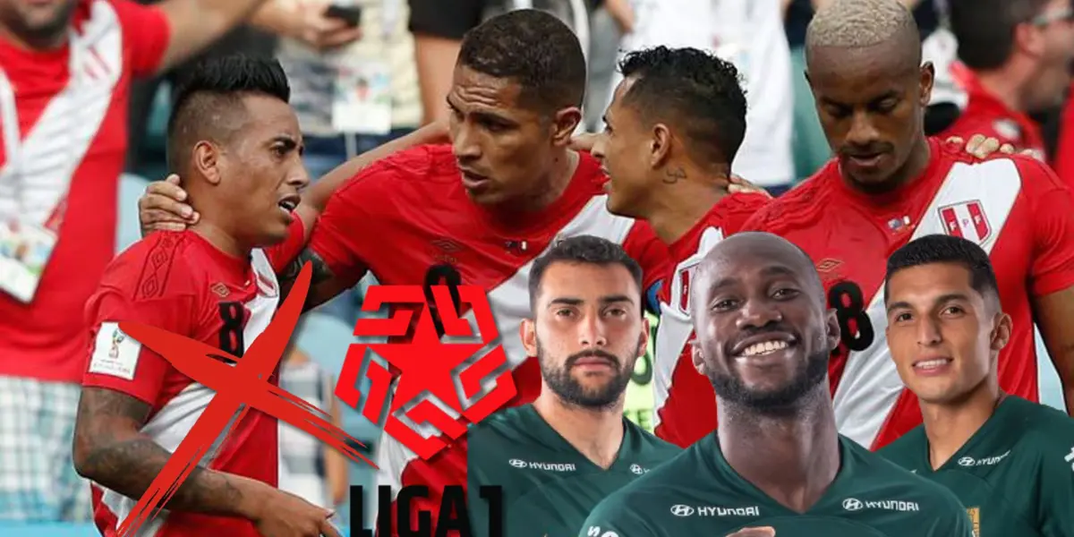 La Bicolor en Rusia 2018 y delante Freytes, Waterman y Serna de Alianza Lima