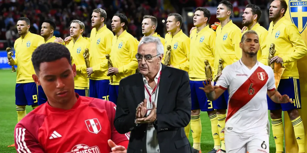 La Selección de Suecia, Marcos López haciendo ejercicio, Jorge Fossati aplaudiendo y Miguel Trauco pidiendo calma
