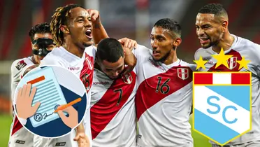La Selección Peruana celebrando gol 