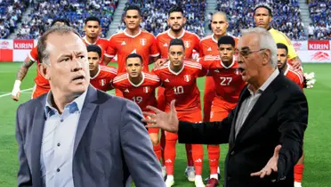 La Selección Peruana del año 2023, delante Juan Reynoso y Jorge Fossati