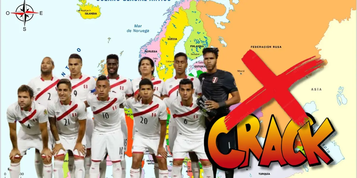La Selección Peruana en la Copa América Centenario 2016 y de fondo el mapa de Europa
