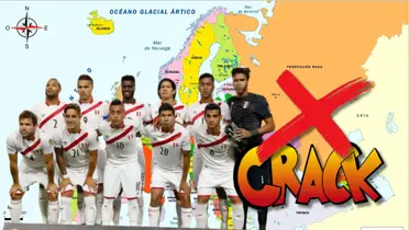 La Selección Peruana en la Copa América Centenario 2016 y de fondo el mapa de Europa