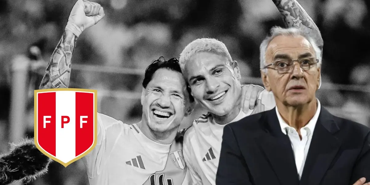 Lapadula y Guerrero abrazados, delantero Jorge Fossati pensativo